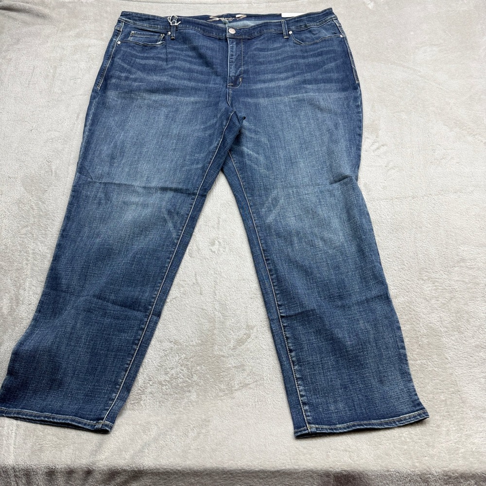 Seven7 Straight Leg Jeans Women 30/32 Blue Limited Edition Stretch Classic Denim